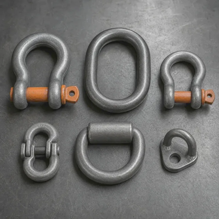 Lashing chain quality inspection on a steel workbench